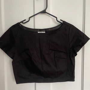 The Emperor's Old Clothes Black Crop Top